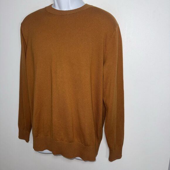 Everlane No-Sweat Sweater Uniform Cotton Coolmax Cinnamon Copper Brown Men Large - Picture 2 of 10